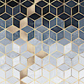 Soft Blue Gradient Cubes