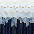 Soft Blue Hexagons